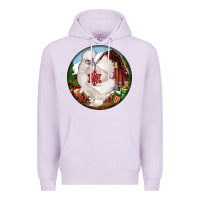 Lilac silkie chicken christmas Premium Hoodie - LillyAllenDesigns