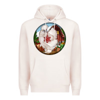 Pale Pink silkie chicken christmas Premium Hoodie - LillyAllenDesigns
