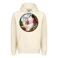 Sandshell silkie chicken christmas Premium Hoodie - LillyAllenDesigns