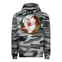 Slate Camo silkie chicken christmas Premium Hoodie - LillyAllenDesigns