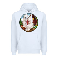 White silkie chicken christmas Premium Hoodie - LillyAllenDesigns