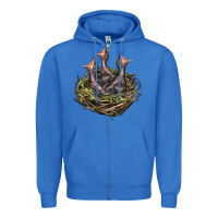 True Royal Bird Nest With Baby Birds Zipper Hoodie - LillyAllenDesigns
