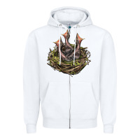 Bird Nest With Baby Birds Zipper Hoodie | Teevron