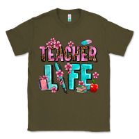 Army Green teacher life Classic Tee - AdoDesignShop