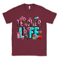 Burgundy teacher life Classic Tee - AdoDesignShop