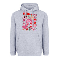 Heather Grey cute valentines day Heavyweight Hoodie - MaliasSmallBusiness
