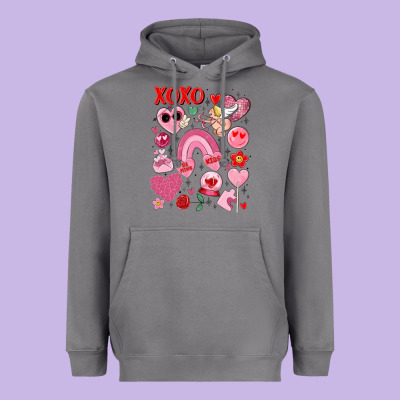 Cute Valentines Day Heavyweight Hoodie Designed By Maliassmallbusiness