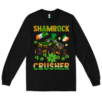 Black shamrocks crusher monster truck with shamrocks Long Sleeve Tee - AdoDesignShop