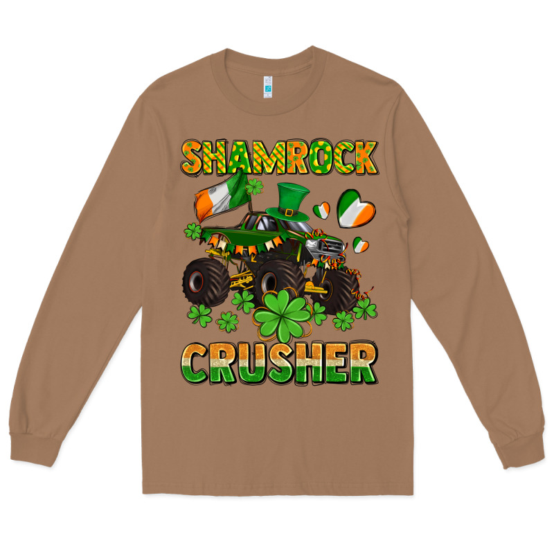 Shamrocks Crusher Monster Truck With Shamrocks Long Sleeve Tee by AdoDesignShop | Teevron