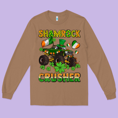 Shamrocks Crusher Monster Truck With Shamrocks Long Sleeve Tee Designed By Adodesignshop