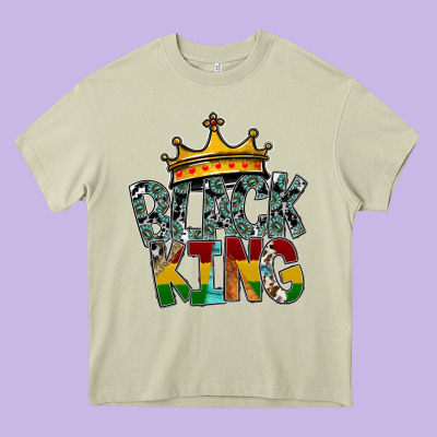 Black King Heavy Core Tee Designed By Sublimationcraftshop