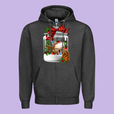Christmas Cookie Jar Zipper Hoodie Designed By Jasminsmagicworld