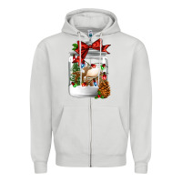 Dove Grey Christmas cookie jar Zipper Hoodie - Jasminsmagicworld