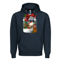 Navy Christmas cookie jar Zipper Hoodie - Jasminsmagicworld