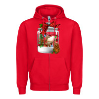 Red Christmas cookie jar Zipper Hoodie - Jasminsmagicworld