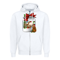 White Christmas cookie jar Zipper Hoodie - Jasminsmagicworld