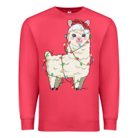 Cardinal christmas llama Premium Sweatshirt - MaliasSmallBusiness
