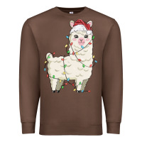 Chestnut christmas llama Premium Sweatshirt - MaliasSmallBusiness