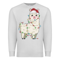 Dove Grey christmas llama Premium Sweatshirt - MaliasSmallBusiness
