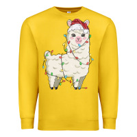 Lemon christmas llama Premium Sweatshirt - MaliasSmallBusiness