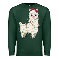 Sports Green christmas llama Premium Sweatshirt - MaliasSmallBusiness