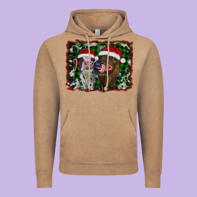 Christmas Heifers Vintage Hoodie Designed By Ranaportraitstore