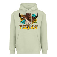 Matcha yeehaw bull skull Heavyweight Hoodie - NancyCooperArtShop