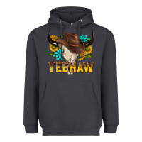 Smoke yeehaw bull skull Heavyweight Hoodie - NancyCooperArtShop