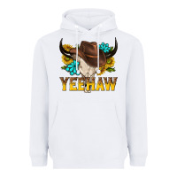 White yeehaw bull skull Heavyweight Hoodie - NancyCooperArtShop