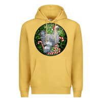 Antique Gold brahma chicken christmas Premium Hoodie - LillyAllenDesigns