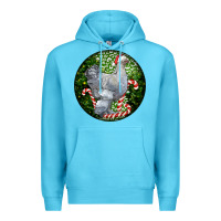 Ocean Blue brahma chicken christmas Premium Hoodie - LillyAllenDesigns