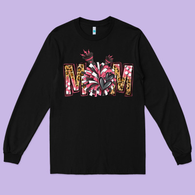Cheer Mom Long Sleeve Tee Designed By Jasminsmagicworld