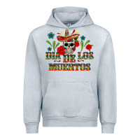 Heather Grey Dia De Los Muertos Urban Hoodie - texasbilliewilder
