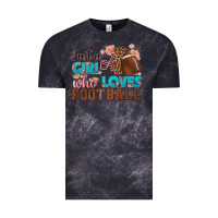 Cloud Black just a girl who loves football Vintage Tee - HRA Design Shop