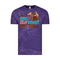 Cloud Purple just a girl who loves football Vintage Tee - HRA Design Shop
