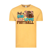 Vintage Mustard just a girl who loves football Vintage Tee - HRA Design Shop
