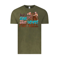 Vintage Olive just a girl who loves football Vintage Tee - HRA Design Shop