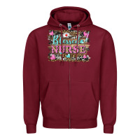 Burgundy blessed nurse Zipper Hoodie - BarkalooDesign
