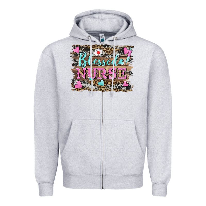 Blessed Nurse Zipper Hoodie by BarkalooDesign | Teevron