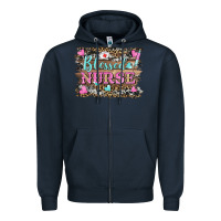 Navy blessed nurse Zipper Hoodie - BarkalooDesign