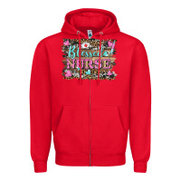 Red blessed nurse Zipper Hoodie - BarkalooDesign