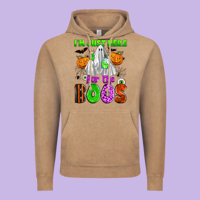 I'm Just Here For The Boos Vintage Hoodie Designed By Zillion Design Studio