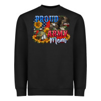 Black Proud army mom 4th of july Heavyweight Sweatshirt - CowGirlArtShop