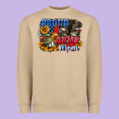Proud Army Mom 4th Of July Heavyweight Sweatshirt Designed By Cowgirlartshop