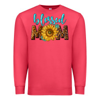 Cardinal blessed mom with sunflower Premium Sweatshirt - NancyCooperArtShop
