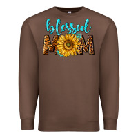 Chestnut blessed mom with sunflower Premium Sweatshirt - NancyCooperArtShop
