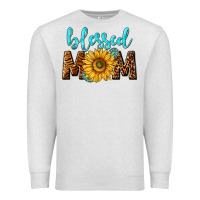 Oatmeal Heather blessed mom with sunflower Premium Sweatshirt - NancyCooperArtShop