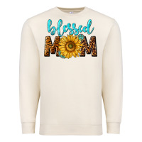 Sandshell blessed mom with sunflower Premium Sweatshirt - NancyCooperArtShop