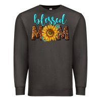 Smoke blessed mom with sunflower Premium Sweatshirt - NancyCooperArtShop