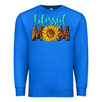 True Royal blessed mom with sunflower Premium Sweatshirt - NancyCooperArtShop